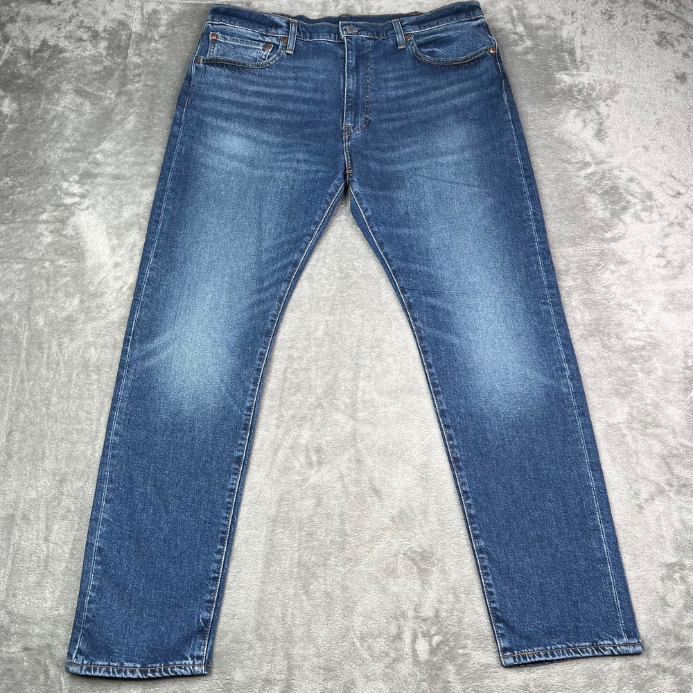 Levis Premium 512 Jeans Mens 38x32 Fit 37x31 Blue Slim Taper Faded Stretch Denim